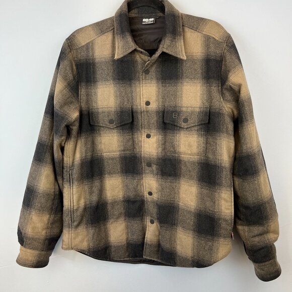 8848 Altitude Telluride Wool Over Plaid Overshirt Chore Jacket Barn Coat Size S - Picture 3 of 12